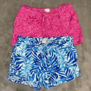 🌴Stella Parker Women's Pink and Blue Shorts